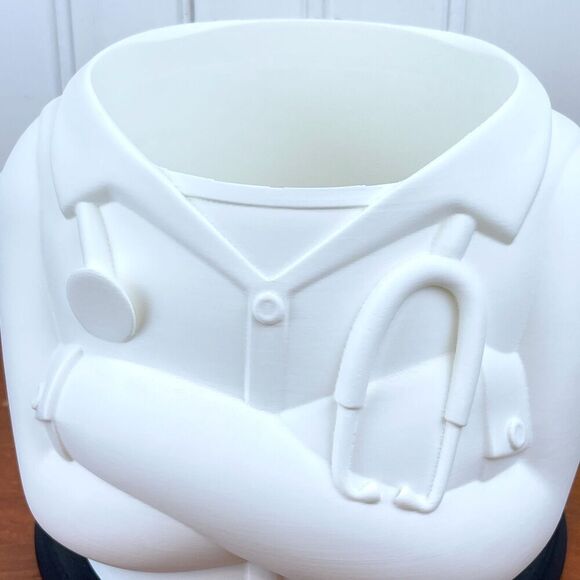 Doctor Coat Indoor Planter Pot, Lab Coat Flower Pot, Indoor Planter - Picture 3 of 10